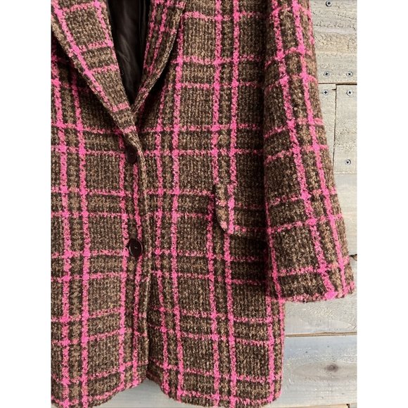 NWT Zara Women Plaid Coat Jacket Blazer - Picture 6 of 12